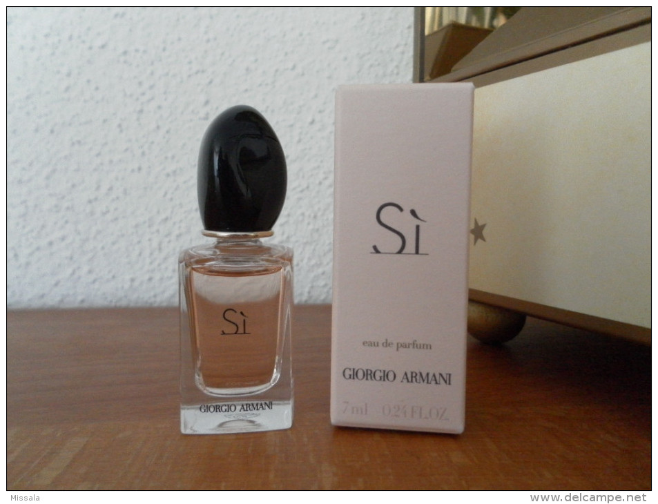 ACHAT IMMEDIAT;;;;MINIATURE SI  DE GIORGIO ARMANI 7 ML EAU DE PARFUM - Miniatures Femmes (avec Boite)