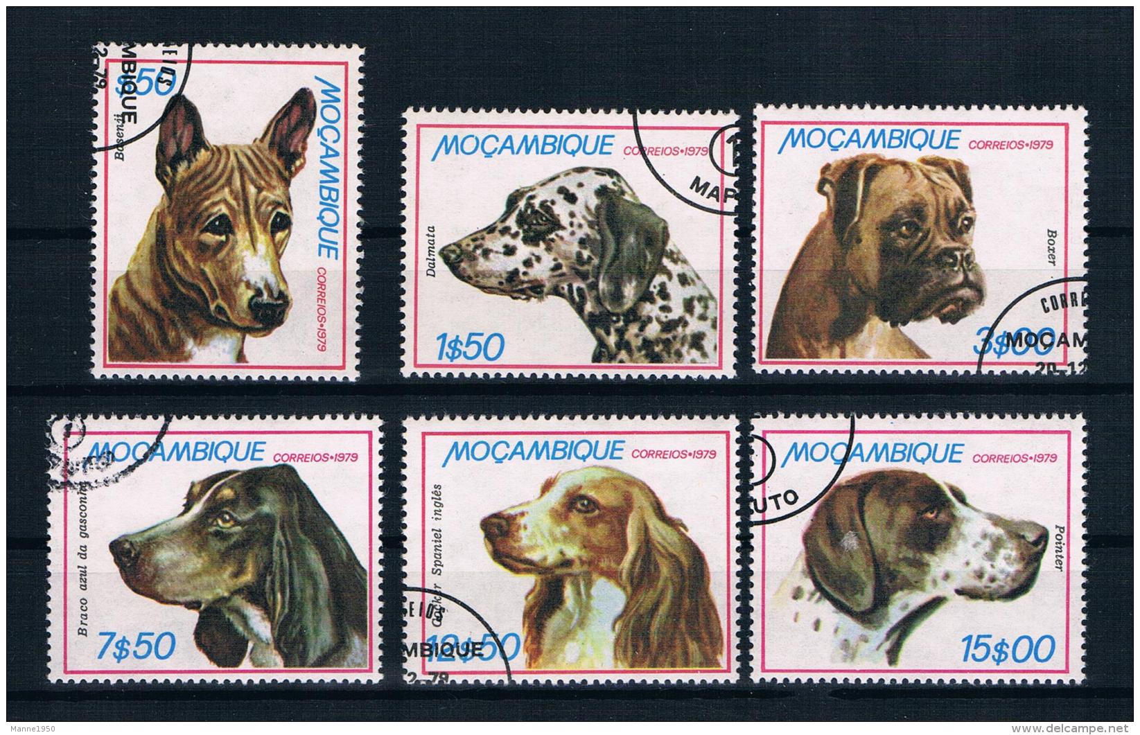 Mosambik 1979 Hunde Mi.Nr. 725/30 Kpl. Satz Gest. - Mosambik