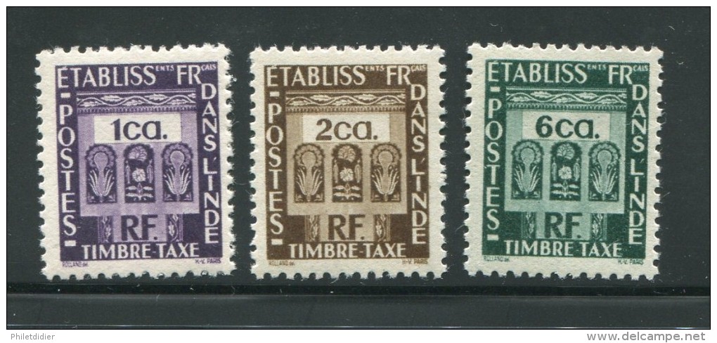 Inde Taxe Y&T N°19 à 21 Neufs Avec Charnière * - Unused Stamps