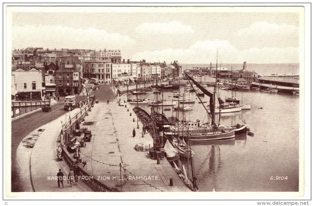 Harbour From Zion Hill, Ramsgate - Sailing Boats Moore - Valentines's Unused 1950's - Other & Unclassified