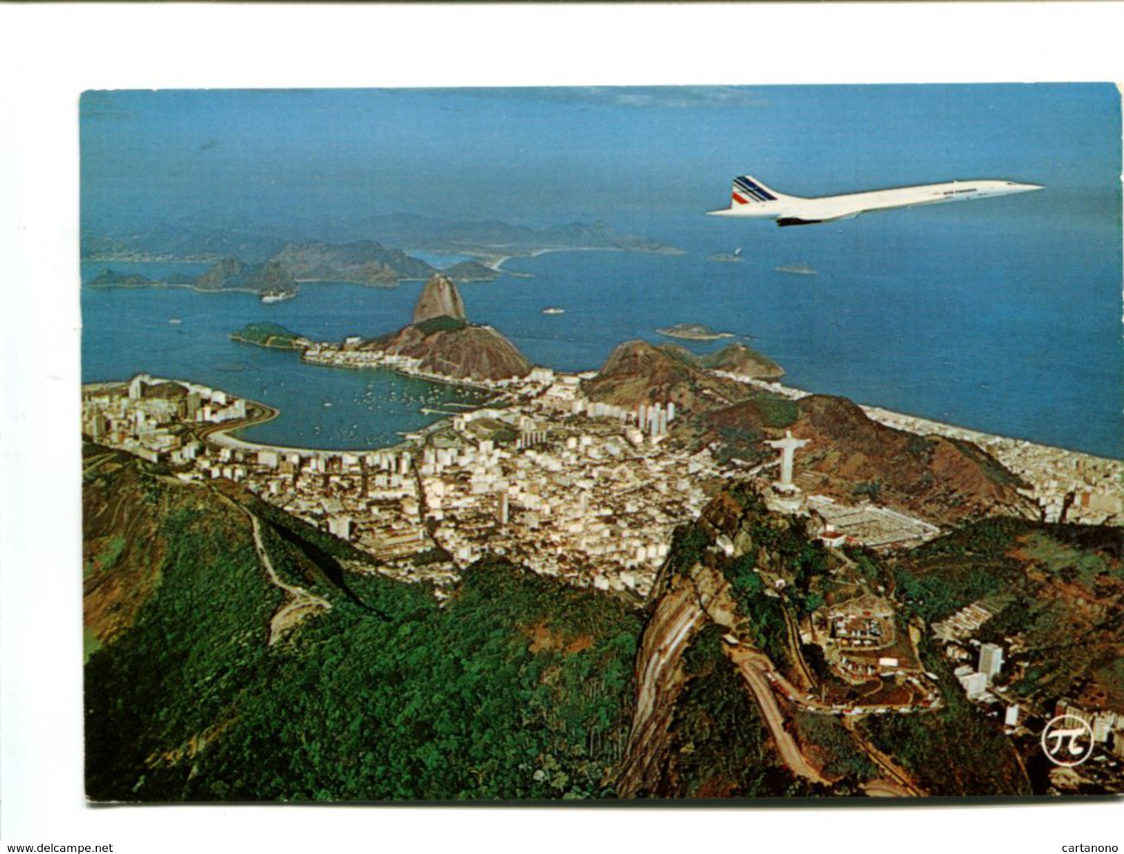 Cp - AVION - Air France Concorde Survolant Rio - 1946-....: Moderne