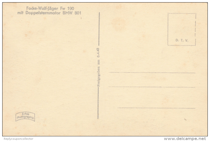 FOCKE WULF FW 190 Mit Doppelsternmotor - Equipment