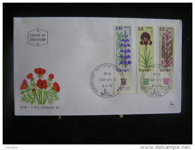 T-n°1 / Lot De 3 Envloppes  De 1970  /  Israel First Day Cover  -    Lot D´emvloppes Oblitérées - Collections, Lots & Séries