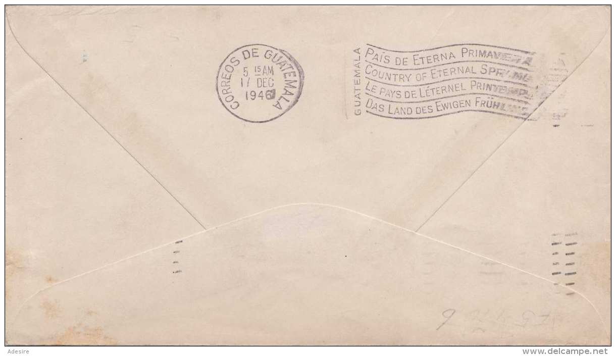 USA 1946 - First Flight To GUATEMALA, 10 C Flugpostmarke Auf Cover, Stempel Housten Texas Nach Guatemala - Guatemala