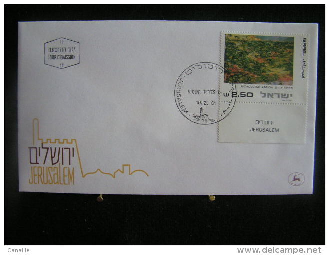 T-n°3 / Lot De 12 Enveloppes, Jerusalem De 1981  /  Israel First Day Cover  Jerusalem    -    Lot D´envloppes Oblitérées - Collections, Lots & Series