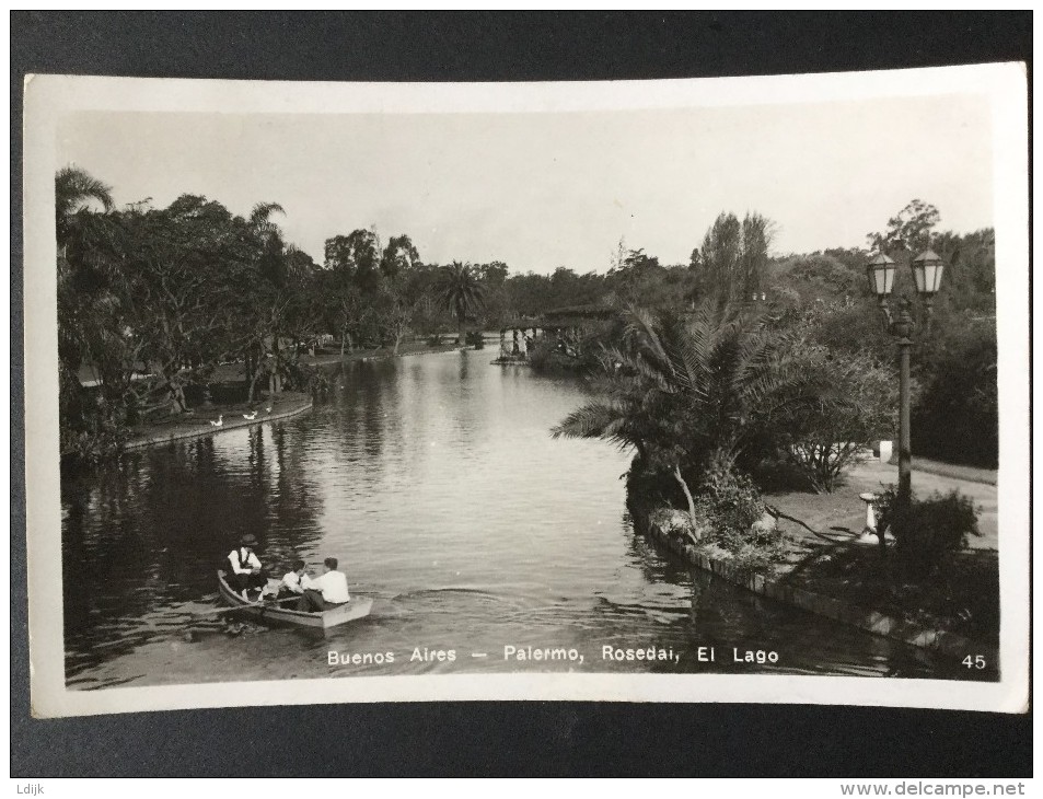 Buenos Aires-Palermo,Rosedal,El Lago 45----sent To Holland 1938 - Buenos Aires (1858-1864)