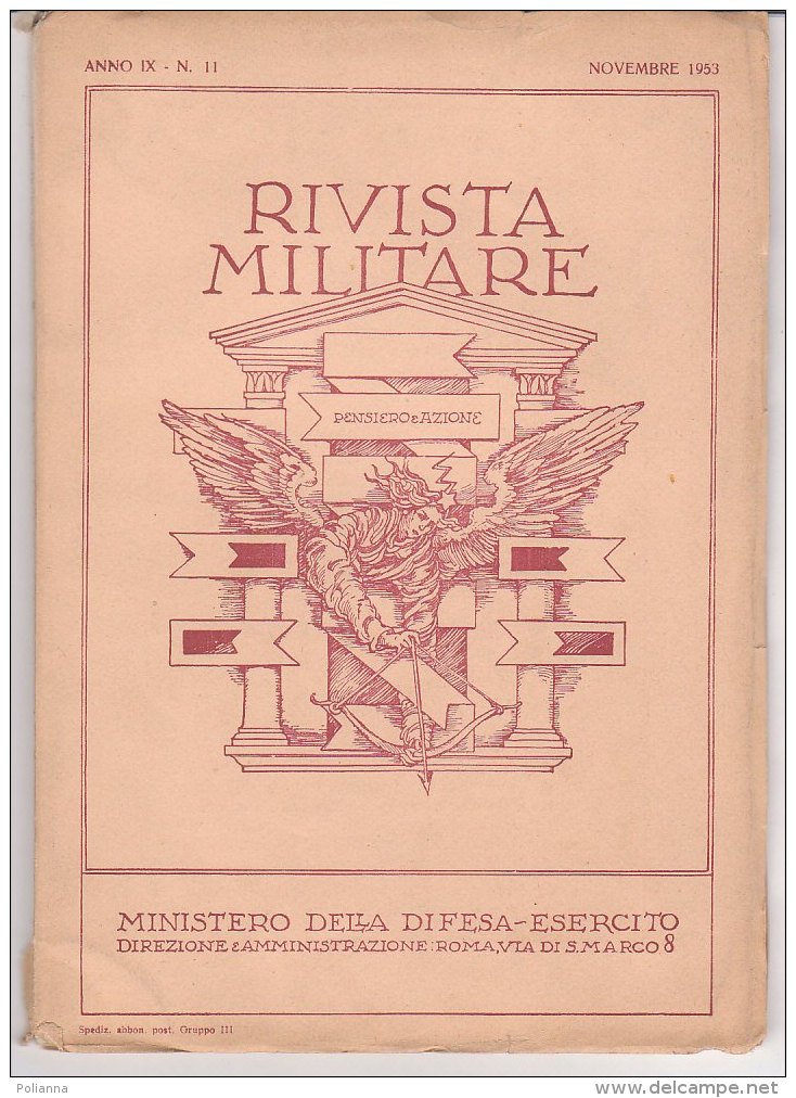 RA#61#07 RIVISTA MILITARE Nov 1953/AUTOBUS OM PIRELLI/MOTO GUZZI ZIGOLO/VARCHI NEI CAMPII MINATI/ELICOTTERI - Italian