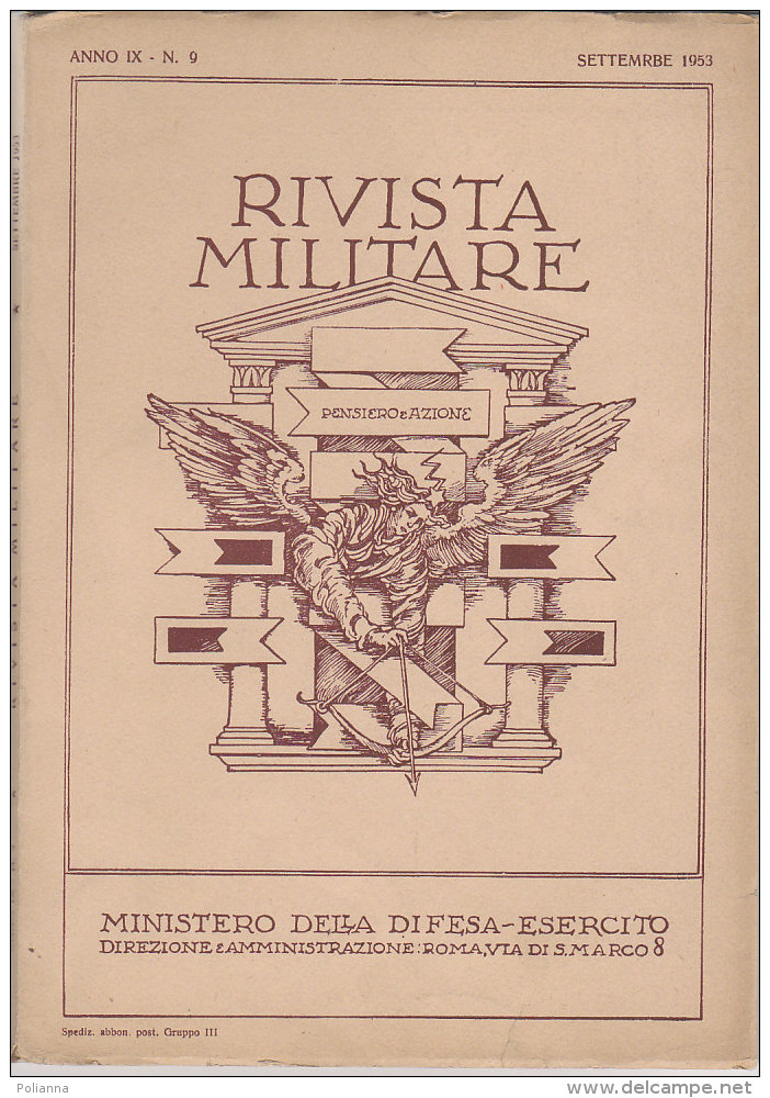 RA#61#08 RIV. MILITARE Sett 1953/AUTOBUS OM PIRELLI/MOTO GUZZI ZIGOLO/ESERCITO FINLANDIA 1939-40/PROIETTI-RAZZO CAMPALI - Italian