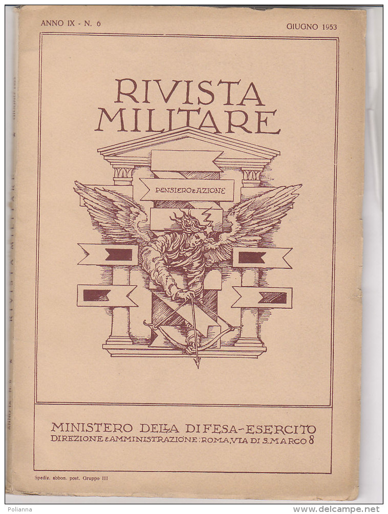 RA#61#10 RIVISTA MILITARE Giu 1953/GOMME PIRELLI/3^ DIVIS.CELERE AMEDEO DUCA D'AOSTA BATTAGLIA SUL DON - Italien