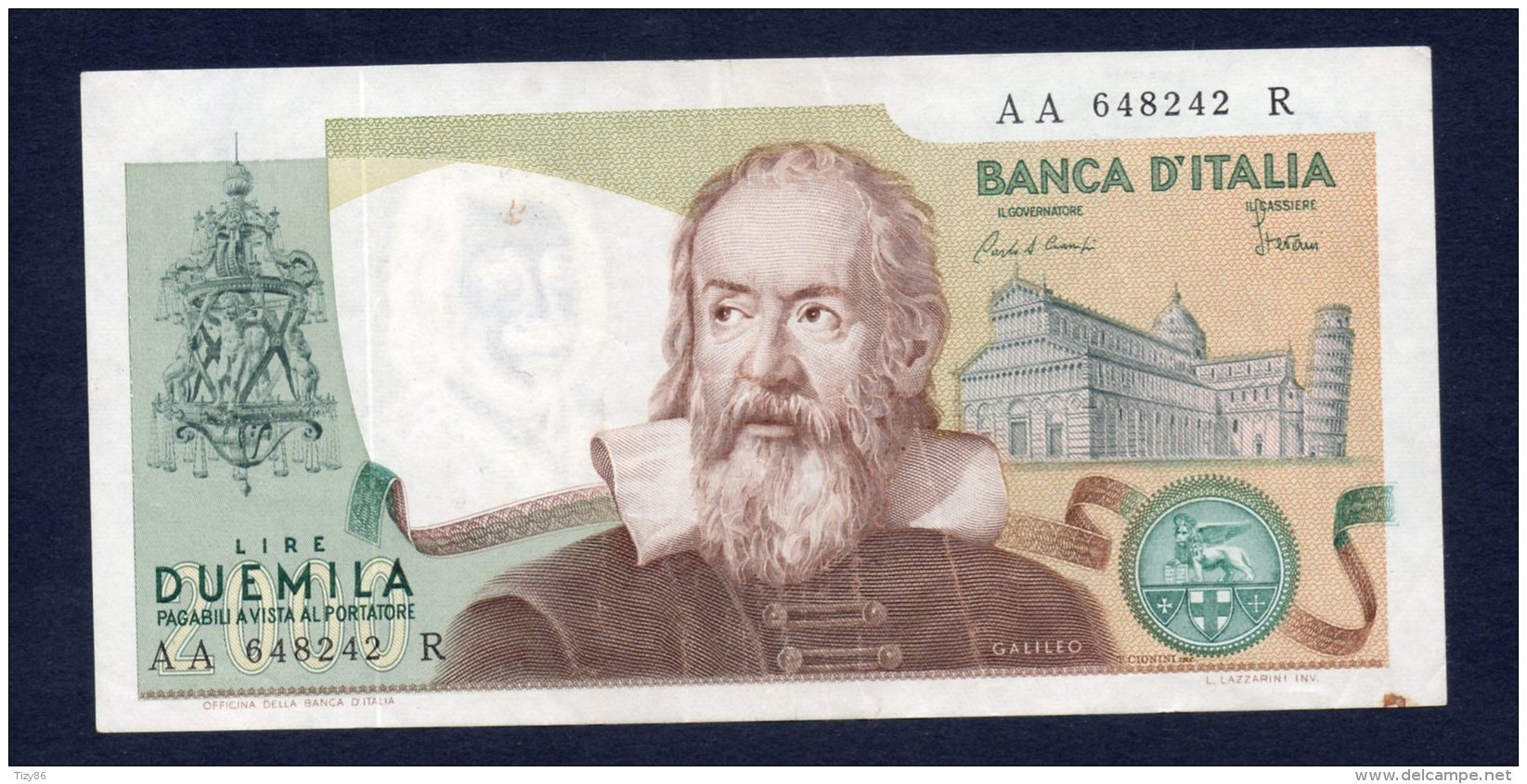 2000 Lire - Galileo Galilei - BB - 2.000 Lire