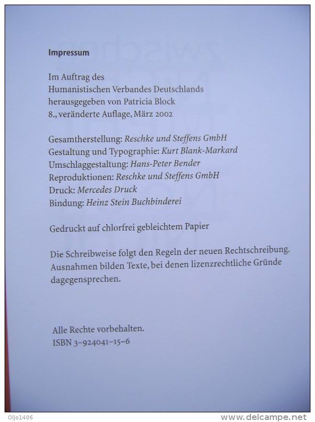 Zwischen Nicht Mehr Und Noch Nicht - Patricia Block - 2002 (Tn-Ho-1) - Sachbücher