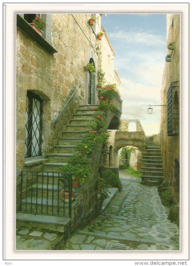 Civita Di Bagnoregio (Vicolo) . Le Plus Beau Village D'Italie, Carte Postale Neuve Non Circulée - Viterbo