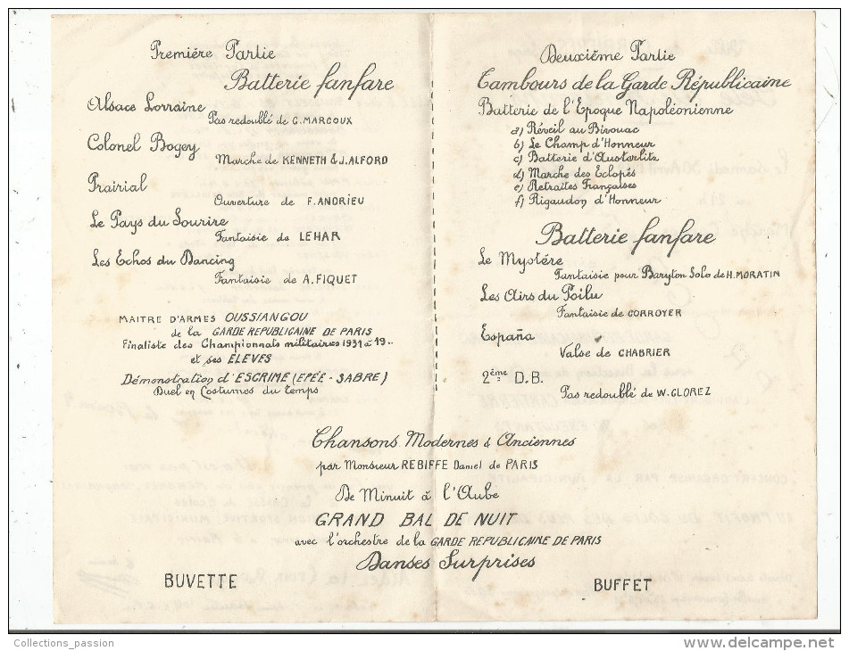 G-I-E , Programme , Ville De CARRIERES SUR SEINE , Fête Du Printemps , 1949 , Marché Carnot , 2 Scans - Programs