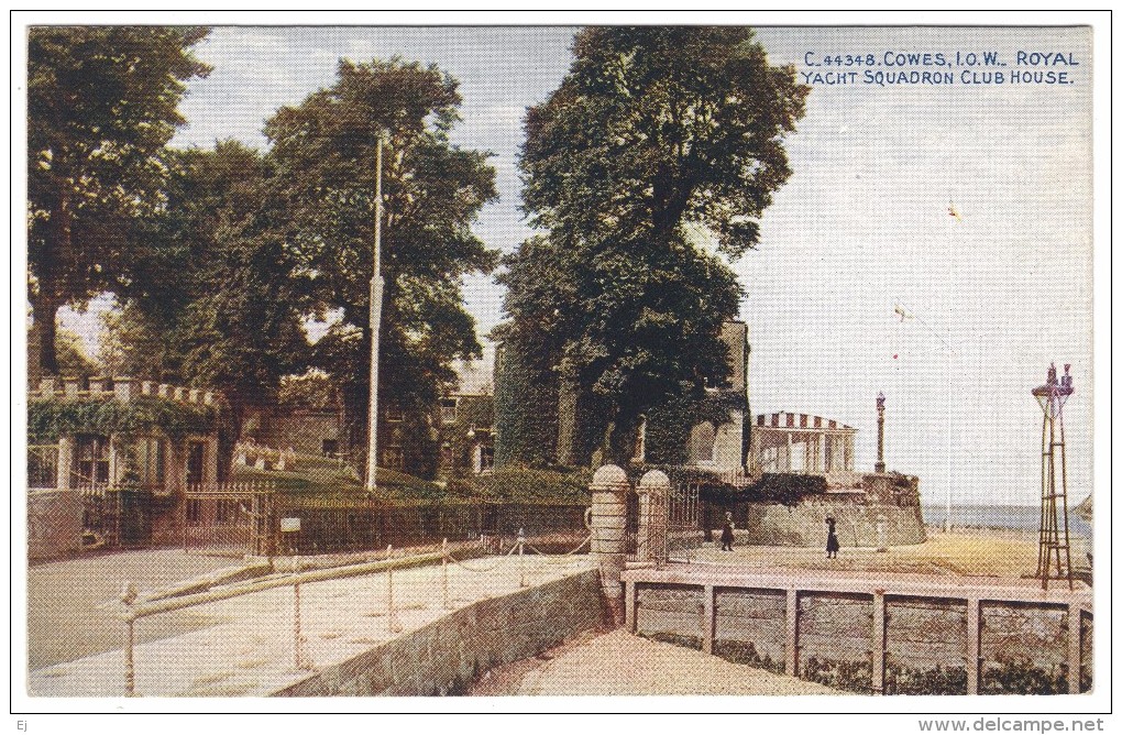 Cowes, Isle Of Wight, Royal Yacht Squadron Club House - Photochrom - Unused C1918 - Cowes