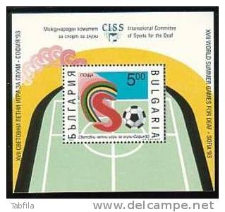 BULGARIA \ BULGARIE - 1993 - "Sofia´93" Jeux Sportifs Int. Des Malentendants - Bl.** - Handicap