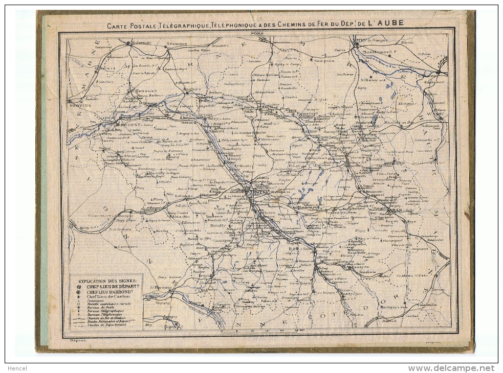 ALMANACH Des POSTES Et Des TELEGRAPHES 1910   MILITAIRE - Dpt AUBE - Grand Format : 1901-20