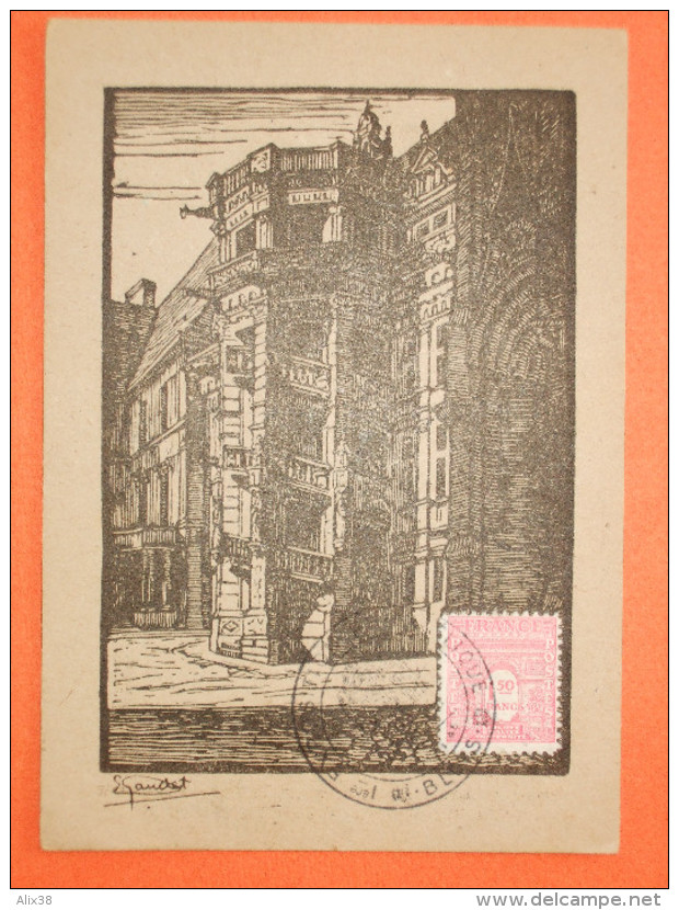 FRANCE CARTE MAXIMA 1944 - N°625 Arc De Triomphe Oblitération GC Illustré De Blois 06/05/45.  Superbe - 1940-1949