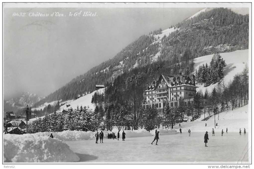 CHATEAU D'OEX &#8594; Le Grand Hotel Avec Patinoire 1959 - Altri & Non Classificati