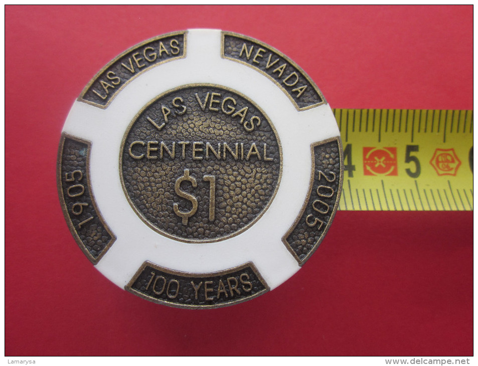 Lot 5 Jetons Slot Casino:Las Vegas Nevada 100 years Centennial Centenaire 100 ans 1905/2005+jeu de cartes playing card