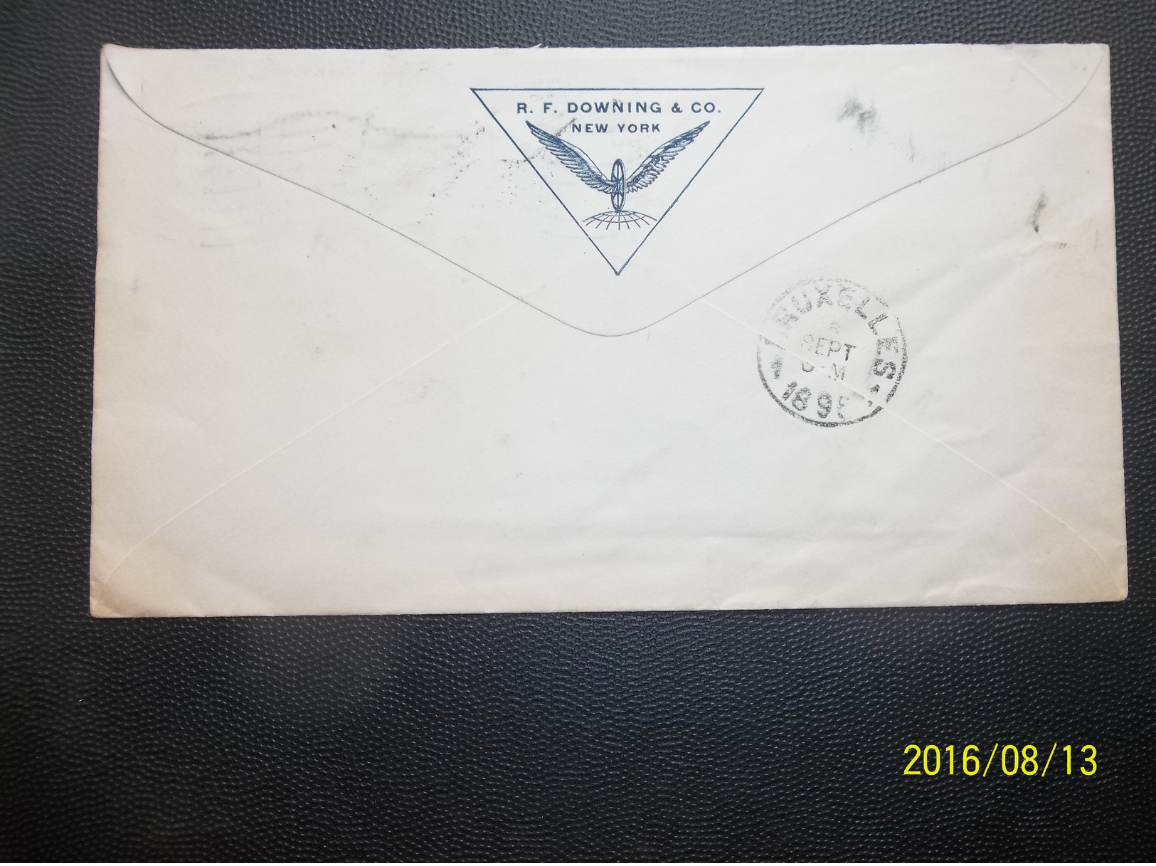 USA: 1896 Postal Envelope To Belgium (#VC4) - ...-1900