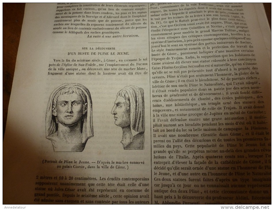 1847 MP :Les Moulins à Vent En Hollande (avec Gravure); Richesses De La MER; Pline Le Jeune (avec Portrait) - 1800 - 1849