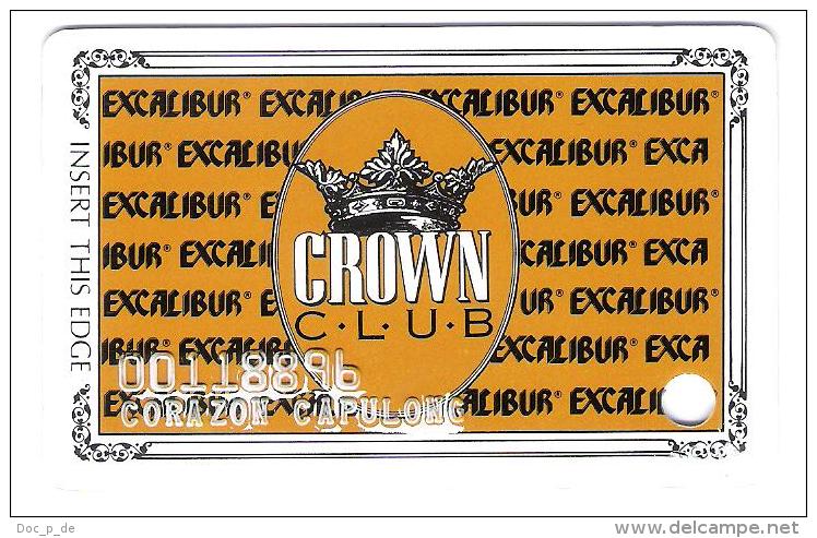 USA - Excalibur Hotel Casino Las Vegas - Crown Club - Room Card - Magnetic Room Key - Hotelkarten