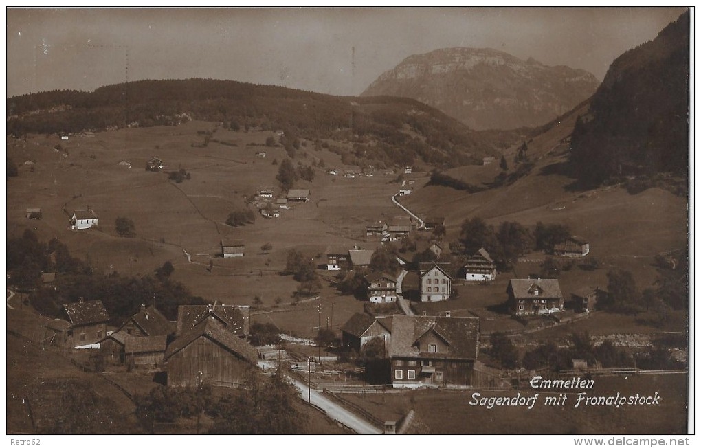 EMMETTEN &#8594; Sagendorf Mit Fronalpstock, Ca.1930 - Emmetten