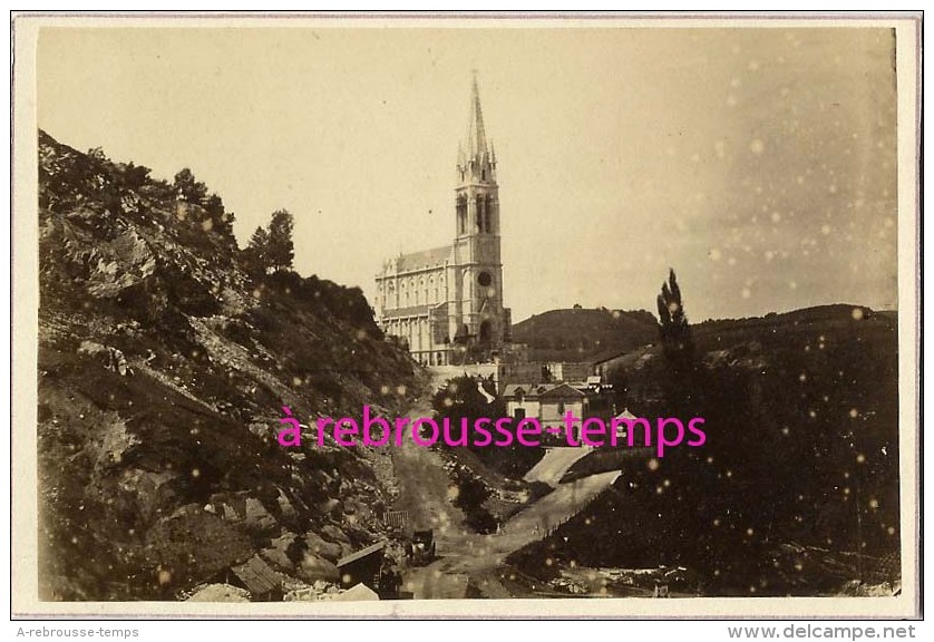 CDV En 1872-la Basilique Notre-Dame Du Rosaire De Lourdes--tournée Pastorale évêque De Tarbes-par Provost Toulouse - Old (before 1900)