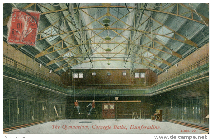 GB DUNFERMLINE / The Gymnasium, Carnegie Baths / CARTE COULEUR - Fife