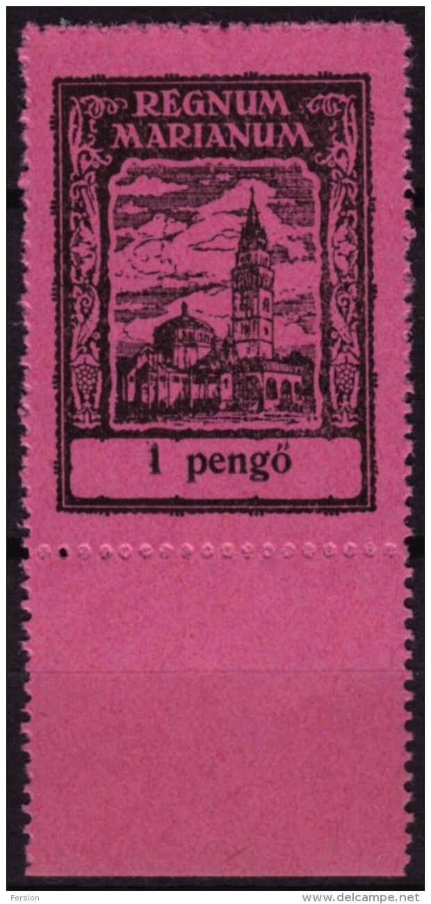 Regnum Marianum Church Cathedral / Catholic - Charity Stamp - 1930´s HUNGARY - LABEL CINDERELLA VIGNETTE - MNH - Autres & Non Classés