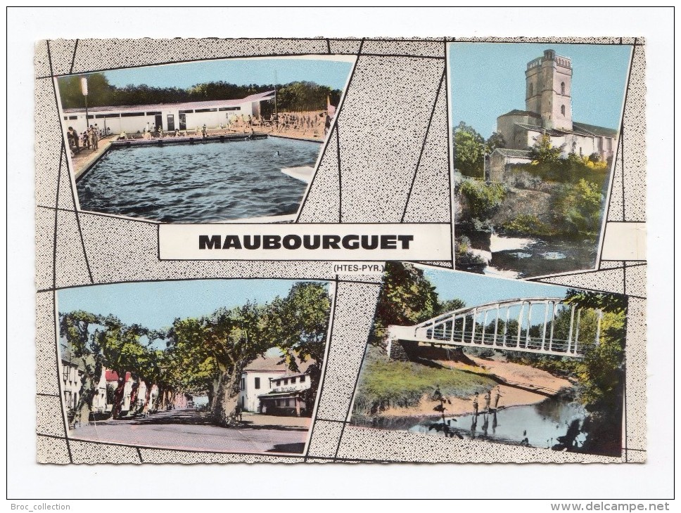 Maubourguet, 4 Vues, Piscine, Pont, Place, 1972, S.P.A.D.E.M. Lu 4 - Maubourguet