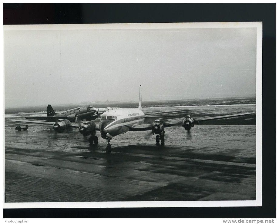 Aviation Avion De Ligne Transport Aérien Pan American Et Seaboard &amp; Western Ancienne Photo 1960 - Aviation