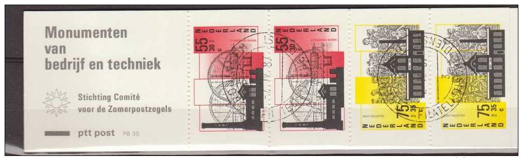 Nederland, Netherlands, 1987, Industrial Monuments, Complete Booklet PB 35, Used, Canceled - Monuments