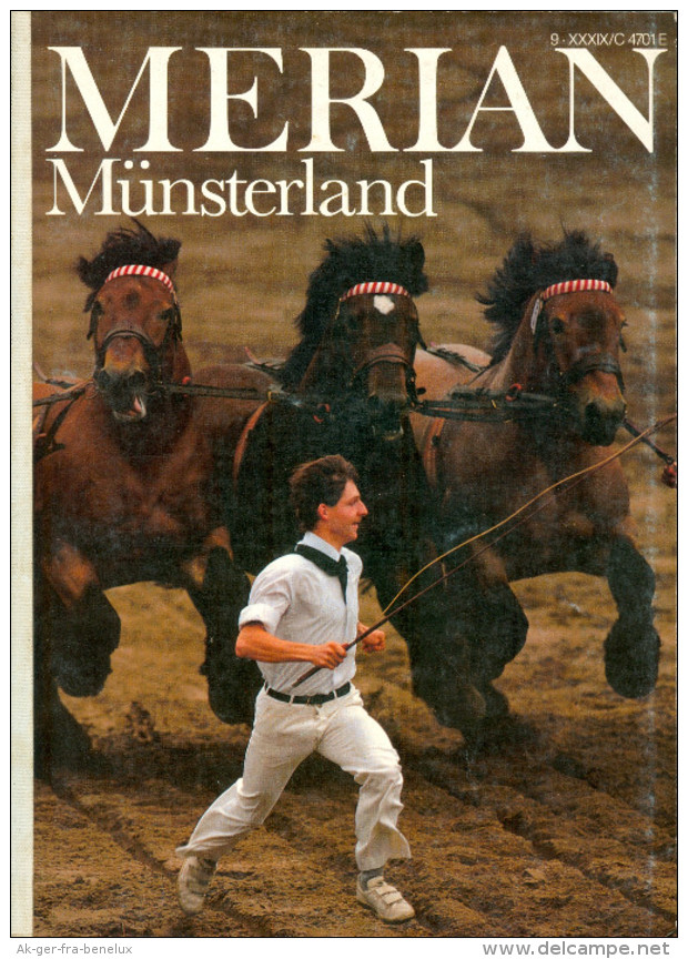 MERIAN Magazin "Münsterland" 09/1986 Münster Warendorf Sythen Gescher Vischering Hengstparade Deutschland Germany NRW - Reizen En Ontspanning