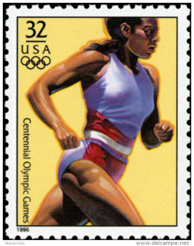 Sc#3068c 1996 USA Olympic Games Stamp- Women's Running Athletic - Athletics