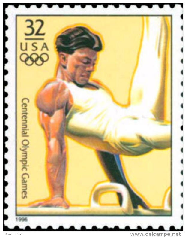 Sc#3068r 1996 USA Olympic Games Stamp-Gymnastics Athletic - Gymnastics