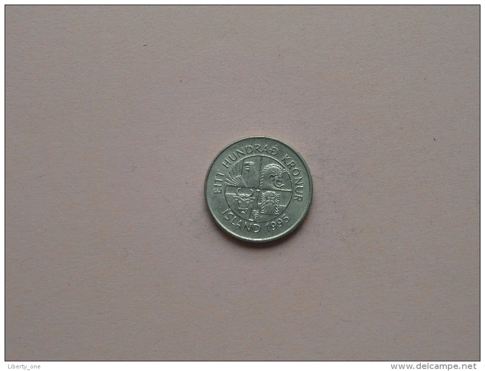 1995 - 100 KR - KM 35 ( Uncleaned Coin / For Grade, Please See Photo ) !! - Islandia