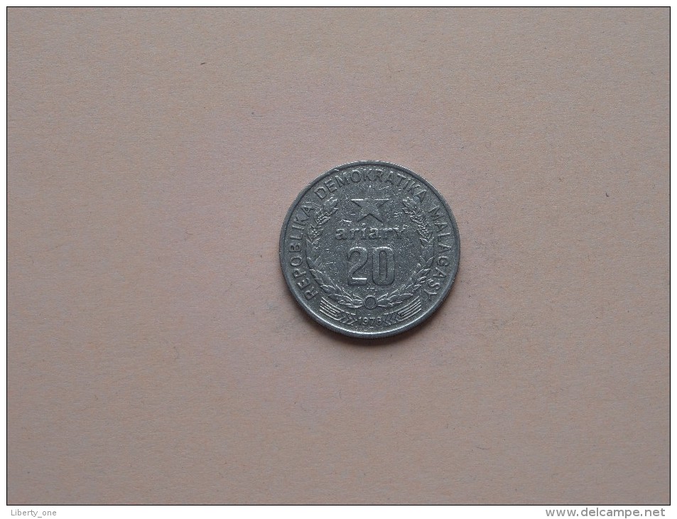 Malagasy 1978 - 20 Ariary - KM 14a ( Uncleaned Coin / For Grade, Please See Photo ) !! - Madagaskar