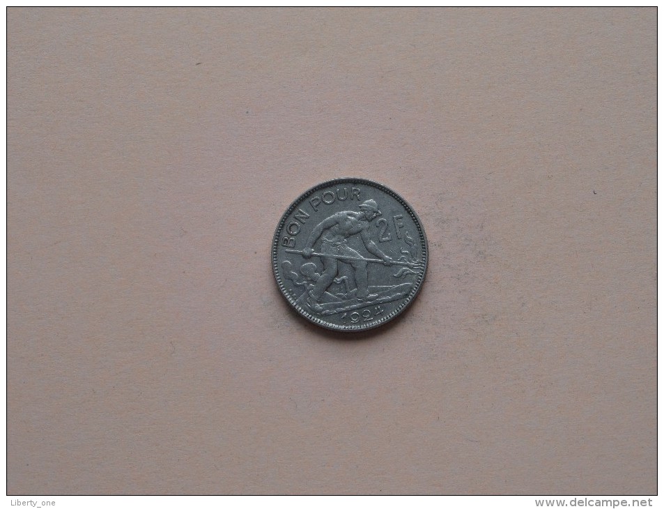 1924 - 2 Fr Bon Pour - KM 36 ( Uncleaned Coin / For Grade, Please See Photo ) !! - Luxemburg