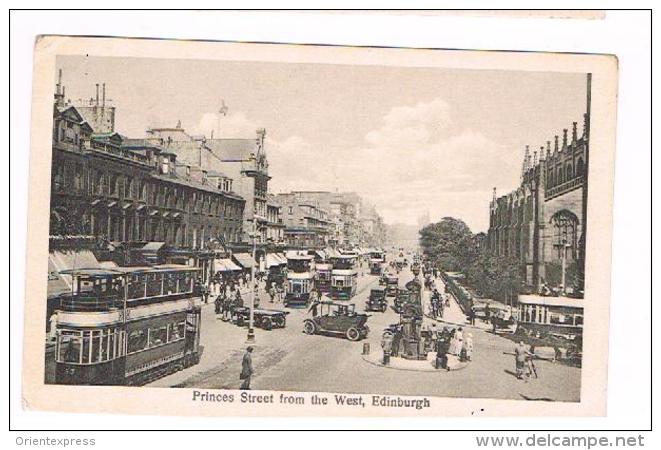 Postacard Edinburgh  Tram Anni 30 - Midlothian/ Edinburgh