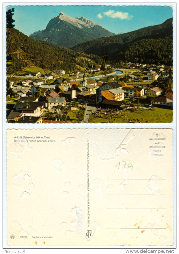 AK Tirol 6108 Scharnitz Hoher Gleirsch Karwendel Wettersteingebirge Österreich Ansichtskarte Autriche Austria Postcard - Scharnitz