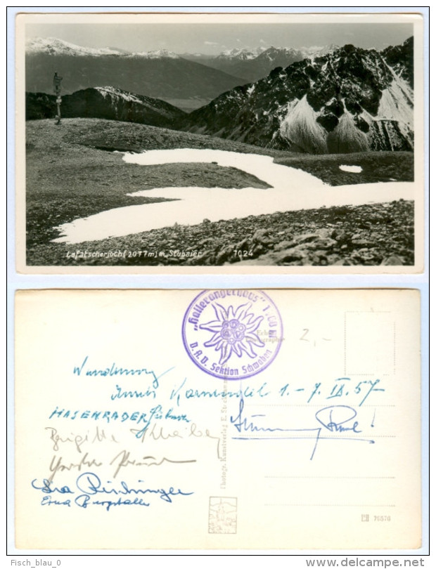 AK Tirol 6108 Scharnitz Lafatscherjoch Stubaier Karwendel 1957 Stempel The Tyrol Wettersteingebirge Österreich Autriche - Scharnitz