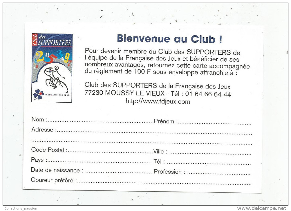 G-I-E , Cp , Sports , Cyclisme , L'équipe Cycliste 2001 : Française Des Jeux  , 2 Scans - Cyclisme