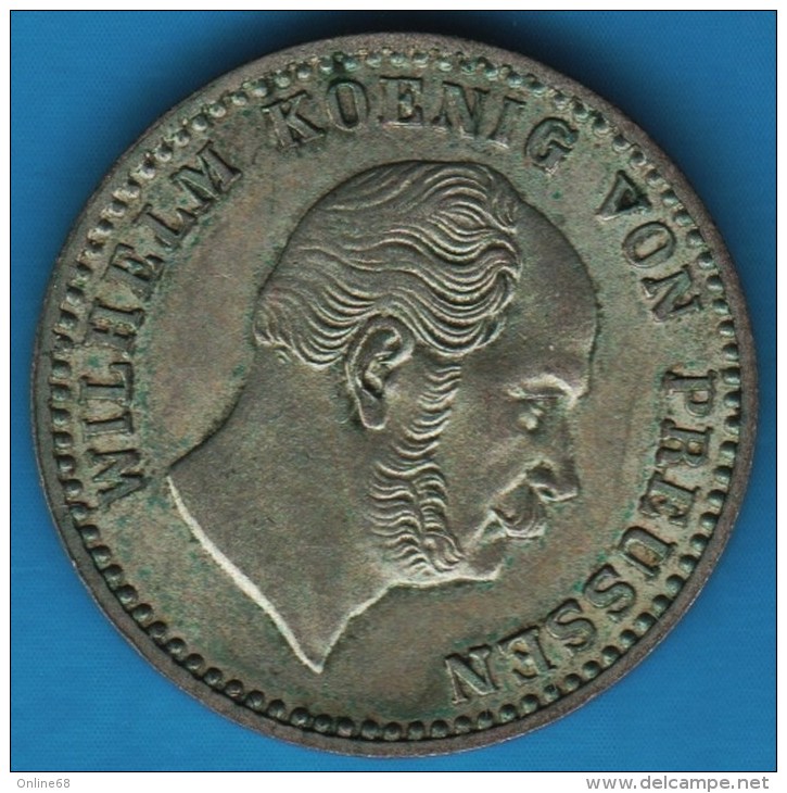 GERMANY PREUSSEN 2 1/2 SILBERGROSCHEN 30 EINEN THALER 1864 A  Wilhelm I  ARGENT - Petites Monnaies & Autres Subdivisions