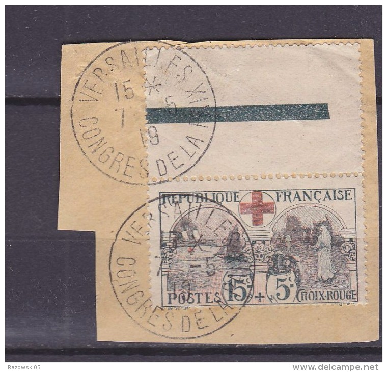 FRANCE. TIMBRE. CROIX ROUGE. 1918. N°......156. VERSAILLES. CONGRES DE LA PAIX. - Gebruikt