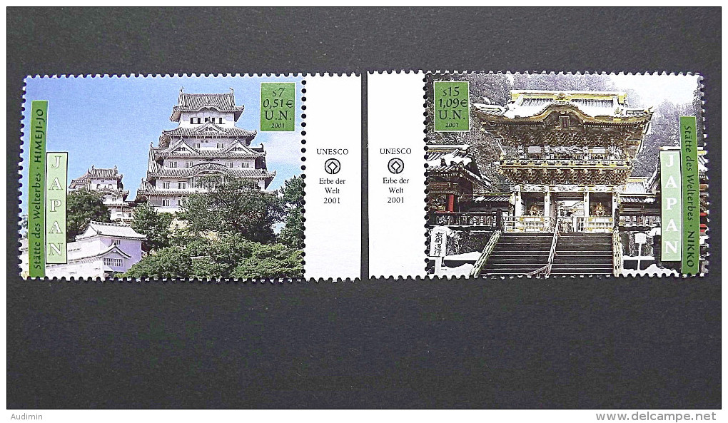 UNO-Wien 333/4 **/mnh, UNESCO-Welterbe: Japan: Adelssitz Himeji-jo, Schreine Und Tempel Von Nikko - Otros & Sin Clasificación