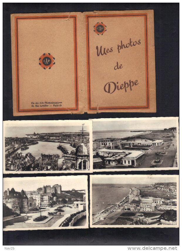 Petit Pochoir Avec 12 Petites Cartes Postales Neuves ( 11 X 6,5 ) . - Dieppe