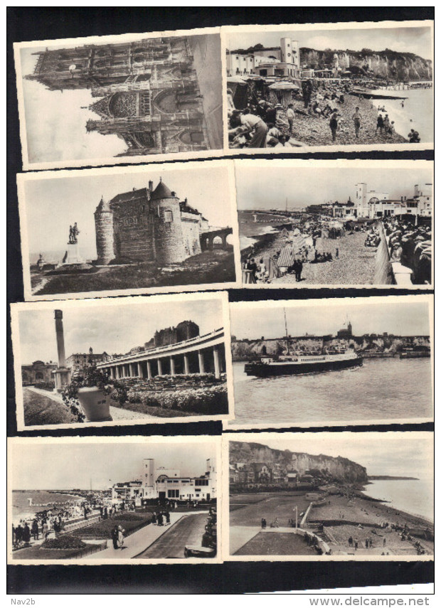 Petit Pochoir Avec 12 Petites Cartes Postales Neuves ( 11 X 6,5 ) . - Dieppe