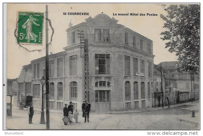 CPA Hauts De Seine Courbevoie Circulé La Poste - Courbevoie