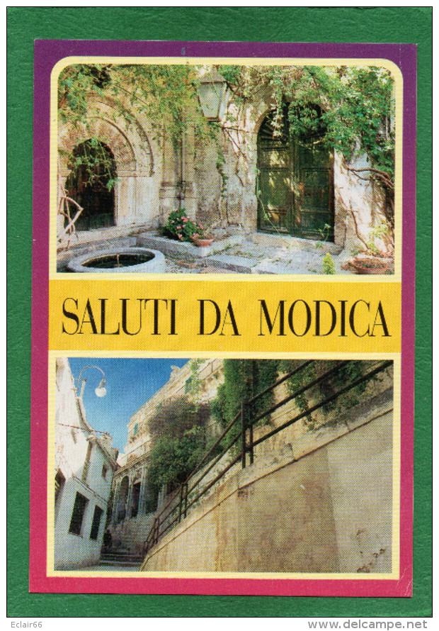 MODICA Sicile Portici Palazzo De Leva  CPM  Multivues  1980 EDIT  GAMBUZZA  GUGLIELMO - Modica